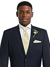 Alt View 3 Thumbnail - Butter Yellow Yarn-Dyed Modern Tie by After Six