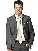 Alt View 4 Thumbnail - Butter Yellow Yarn-Dyed Modern Tie by After Six