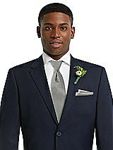 Alt View 3 Thumbnail - Chelsea Gray Yarn-Dyed Modern Tie by After Six