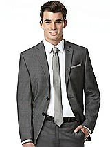 Alt View 4 Thumbnail - Chelsea Gray Yarn-Dyed Modern Tie by After Six