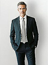 Front View Thumbnail - Chelsea Gray Yarn-Dyed Modern Tie by After Six