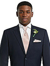 Alt View 3 Thumbnail - Pearl Pink Yarn-Dyed Modern Tie by After Six