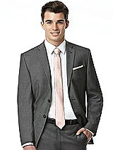 Alt View 4 Thumbnail - Pearl Pink Yarn-Dyed Modern Tie by After Six