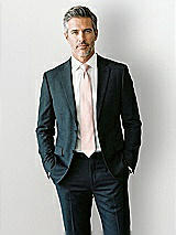 Front View Thumbnail - Pearl Pink Yarn-Dyed Modern Tie by After Six