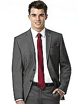 Alt View 4 Thumbnail - Burgundy Yarn-Dyed Modern Tie by After Six