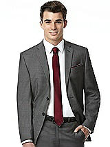 Alt View 4 Thumbnail - Cabernet Yarn-Dyed Modern Tie by After Six