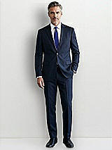 Alt View 1 Thumbnail - Cobalt Blue Yarn-Dyed Modern Tie by After Six