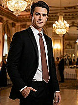 Alt View 2 Thumbnail - Cognac Yarn-Dyed Modern Tie by After Six