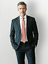 Front View Thumbnail - Desert Rose Yarn-Dyed Modern Tie by After Six