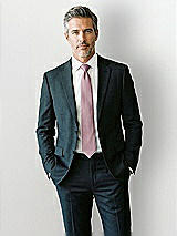 Front View Thumbnail - Dusty Rose Yarn-Dyed Modern Tie by After Six