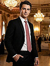 Alt View 2 Thumbnail - English Rose Yarn-Dyed Modern Tie by After Six