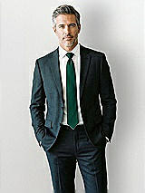 Front View Thumbnail - Hunter Green Yarn-Dyed Modern Tie by After Six