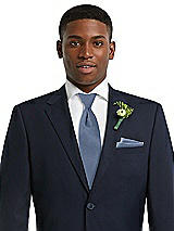 Alt View 3 Thumbnail - Larkspur Blue Yarn-Dyed Modern Tie by After Six