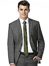 Alt View 4 Thumbnail - Olive Green Yarn-Dyed Modern Tie by After Six