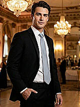 Alt View 2 Thumbnail - Platinum Yarn-Dyed Modern Tie by After Six