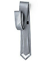 Side View Thumbnail - Platinum Yarn-Dyed Modern Tie by After Six