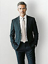 Front View Thumbnail - Taupe Yarn-Dyed Modern Tie by After Six