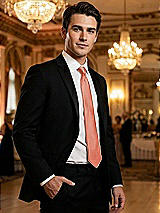 Alt View 2 Thumbnail - Terracotta Copper Yarn-Dyed Modern Tie by After Six