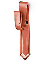 Side View Thumbnail - Terracotta Copper Yarn-Dyed Modern Tie by After Six