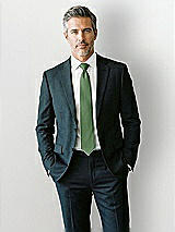 Front View Thumbnail - Vineyard Green Yarn-Dyed Modern Tie by After Six