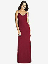 Front View Thumbnail - Burgundy Fishtail Skirt Stretch Maxi Dress