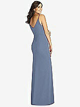 Rear View Thumbnail - Larkspur Blue Fishtail Skirt Stretch Maxi Dress