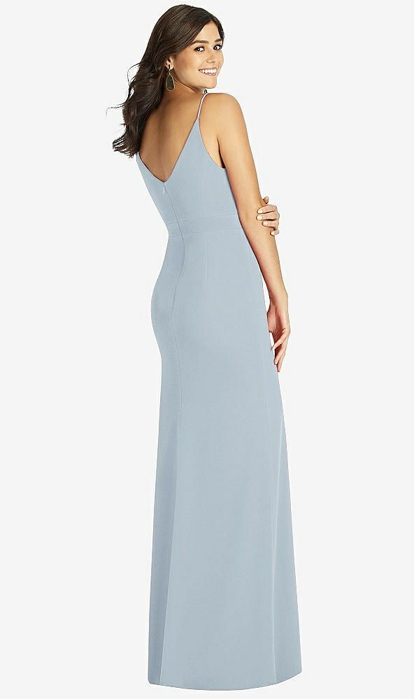 Back View - Mist Fishtail Skirt Stretch Maxi Dress