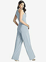Rear View Thumbnail - Mist Wide Strap Stretch Maxi Dress with Pockets