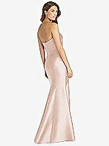 Rear View Thumbnail - Cameo Strapless Draped Bodice Trumpet Gown 