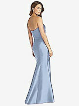Rear View Thumbnail - Cloudy Strapless Draped Bodice Trumpet Gown 