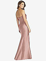 Rear View Thumbnail - Neu Nude Strapless Draped Bodice Trumpet Gown 