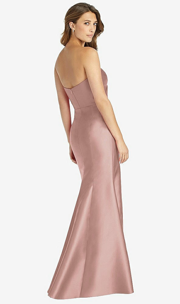 Back View - Neu Nude Strapless Draped Bodice Trumpet Gown 
