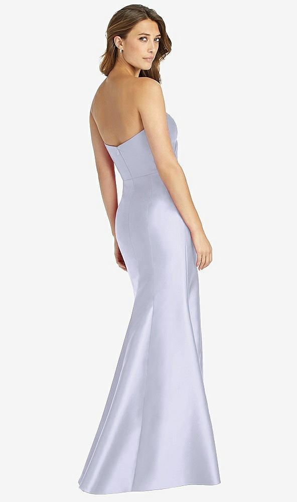 Back View - Silver Dove Strapless Draped Bodice Trumpet Gown 