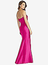 Rear View Thumbnail - Think Pink Strapless Draped Bodice Trumpet Gown 