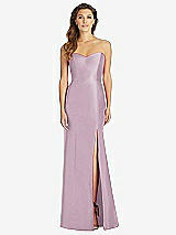 Front View Thumbnail - Suede Rose Full-length Strapless Sweetheart Neckline Dress