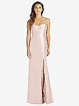 Front View Thumbnail - Blush Full-length Strapless Sweetheart Neckline Dress