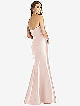 Rear View Thumbnail - Blush Full-length Strapless Sweetheart Neckline Dress