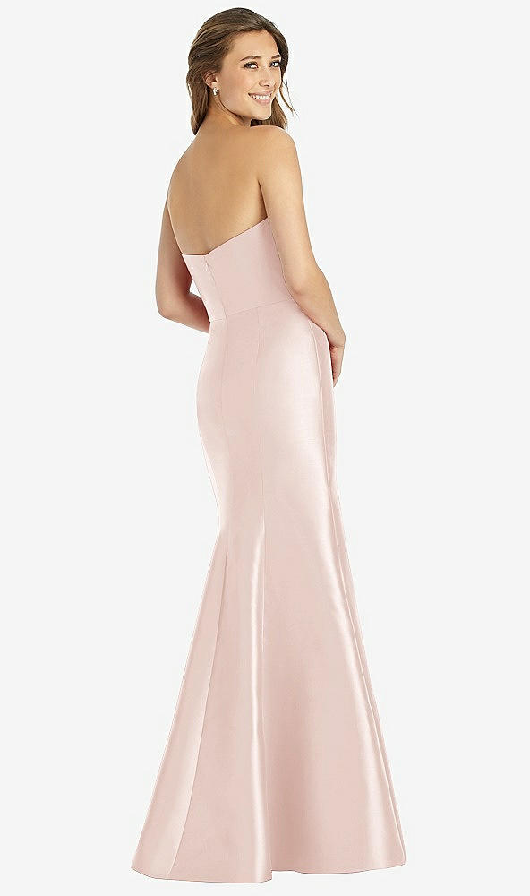 Back View - Blush Full-length Strapless Sweetheart Neckline Dress