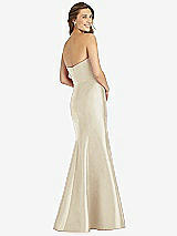 Rear View Thumbnail - Champagne Full-length Strapless Sweetheart Neckline Dress