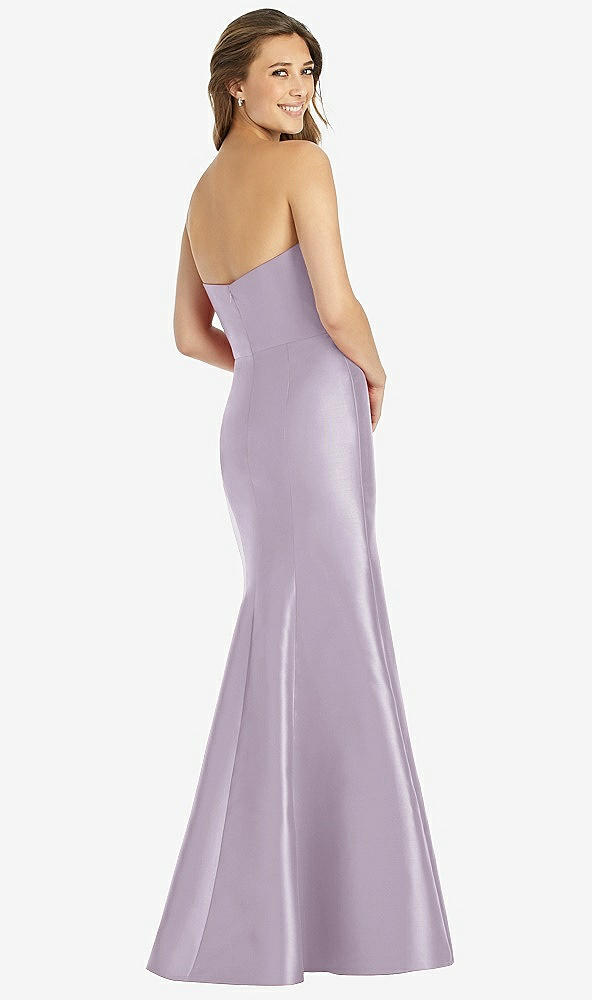 Back View - Lilac Haze Full-length Strapless Sweetheart Neckline Dress
