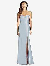 Front View Thumbnail - Mist Full-length Strapless Sweetheart Neckline Dress