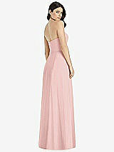Rear View Thumbnail - Rose Strapless Notch Chiffon Maxi Dress