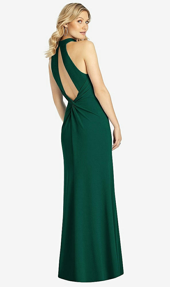 Back View - Hunter Green After Six Bridesmaid Dress 6807