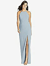 Front View Thumbnail - Mist Sunburst Strap Back Mermaid Dress