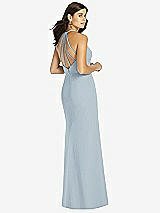 Rear View Thumbnail - Mist Sunburst Strap Back Mermaid Dress