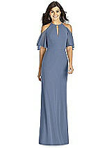 Front View Thumbnail - Larkspur Blue Thread Bridesmaid Style Dakota