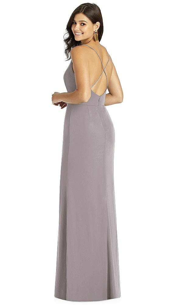Back View - Cashmere Gray Thread Bridesmaid Style Cora