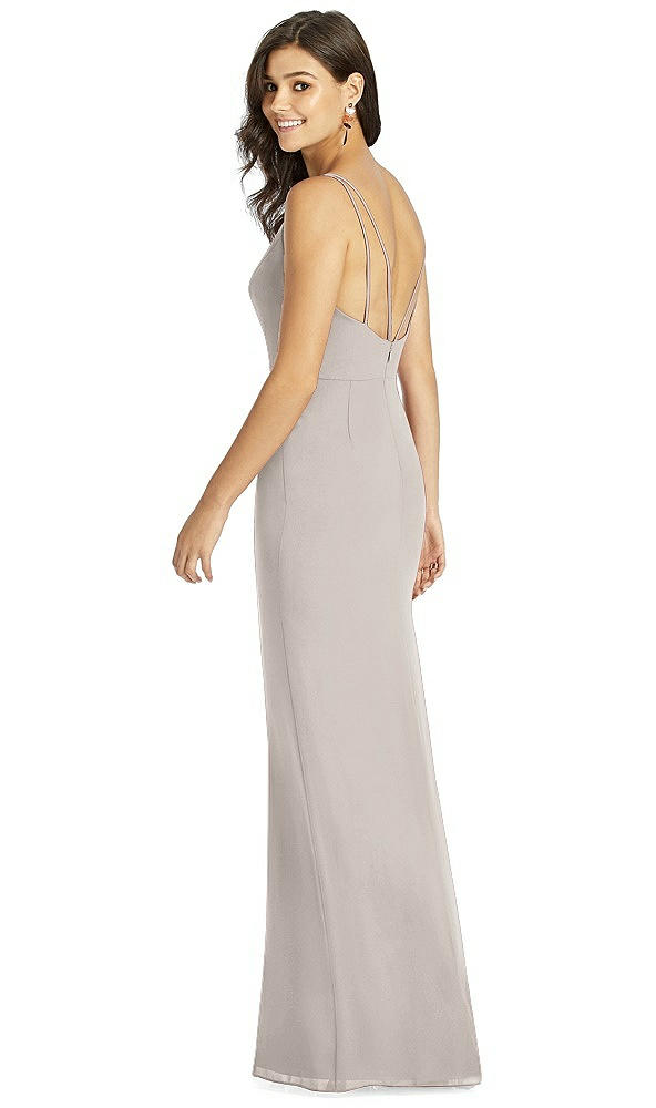 Back View - Taupe Thread Bridesmaid Style Bonnie