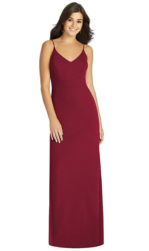 Front View - Burgundy Thread Bridesmaid Style Silvie