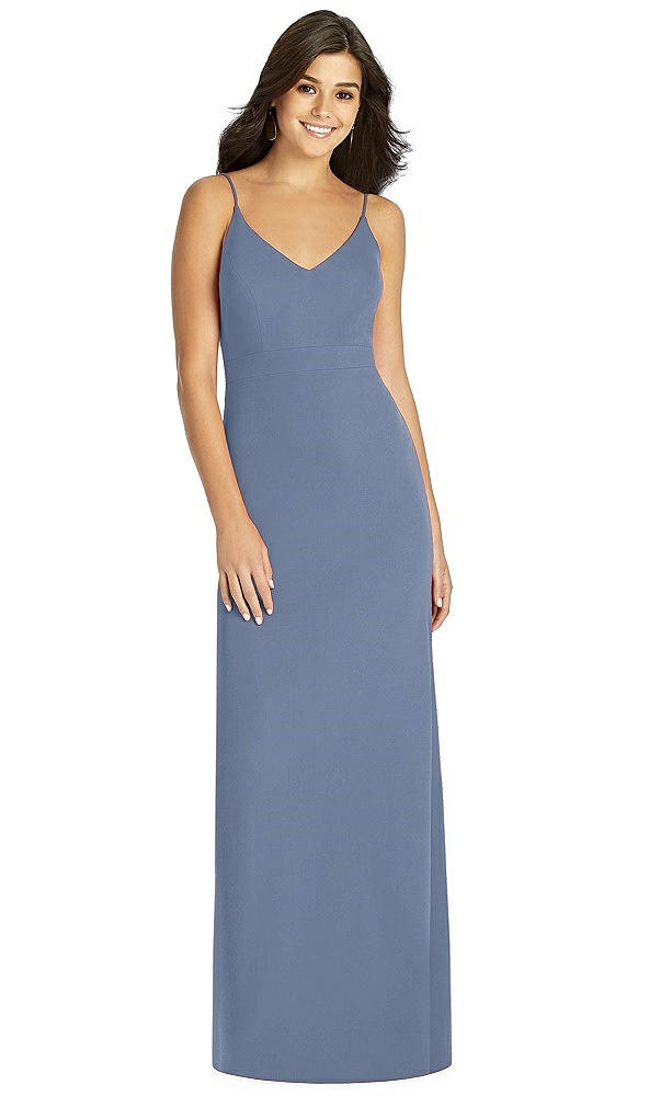 Front View - Larkspur Blue Thread Bridesmaid Style Silvie